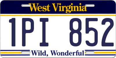 WV license plate 1PI852