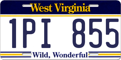 WV license plate 1PI855