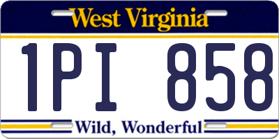 WV license plate 1PI858
