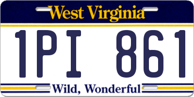 WV license plate 1PI861