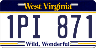 WV license plate 1PI871