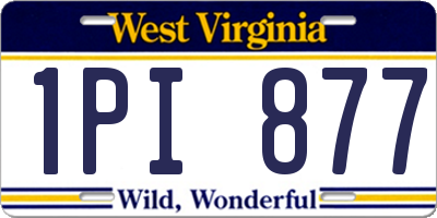 WV license plate 1PI877