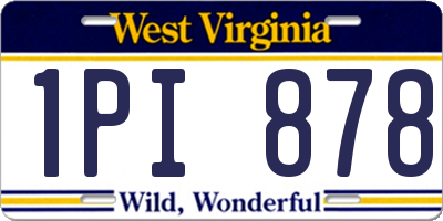 WV license plate 1PI878