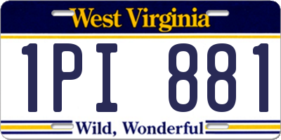 WV license plate 1PI881