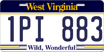 WV license plate 1PI883