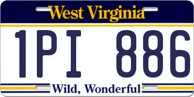 WV license plate 1PI886