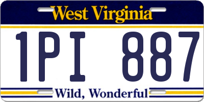 WV license plate 1PI887