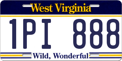 WV license plate 1PI888