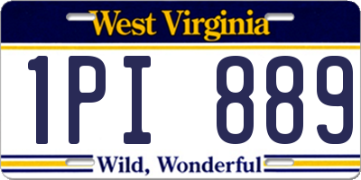 WV license plate 1PI889