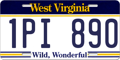 WV license plate 1PI890