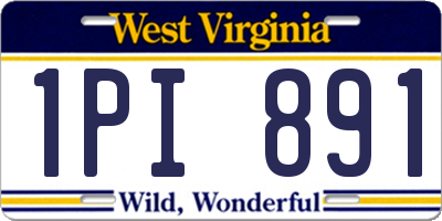 WV license plate 1PI891