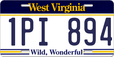WV license plate 1PI894
