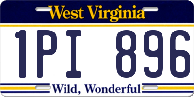 WV license plate 1PI896