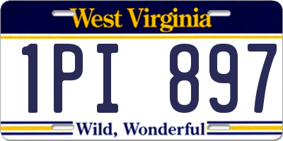 WV license plate 1PI897