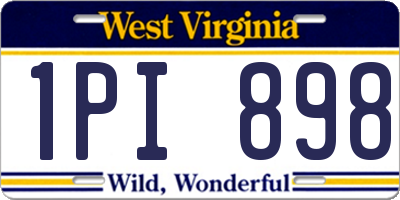 WV license plate 1PI898