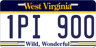 WV license plate 1PI900