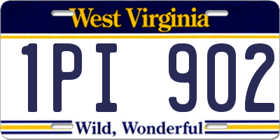 WV license plate 1PI902