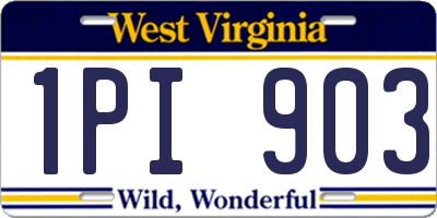 WV license plate 1PI903