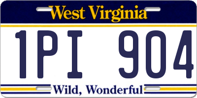 WV license plate 1PI904