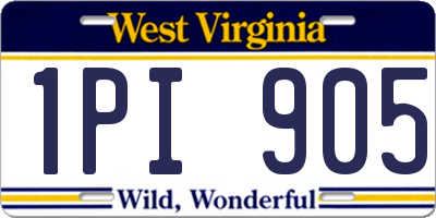 WV license plate 1PI905