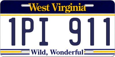 WV license plate 1PI911