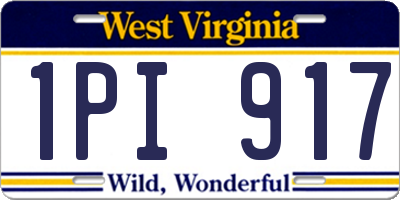 WV license plate 1PI917