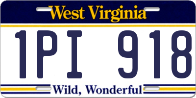 WV license plate 1PI918