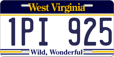 WV license plate 1PI925