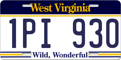 WV license plate 1PI930