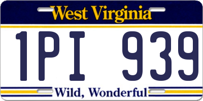WV license plate 1PI939