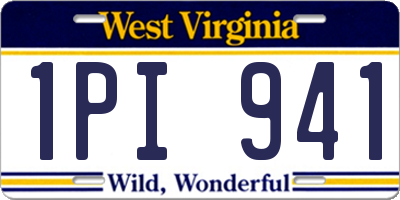 WV license plate 1PI941