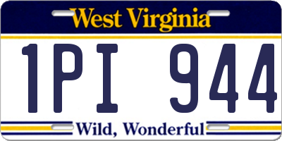 WV license plate 1PI944