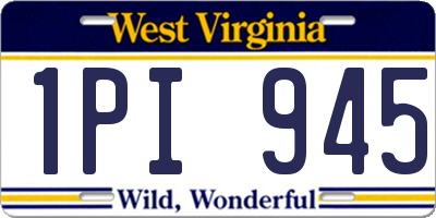 WV license plate 1PI945