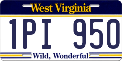 WV license plate 1PI950