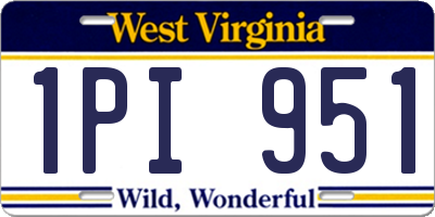 WV license plate 1PI951
