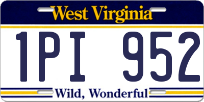 WV license plate 1PI952
