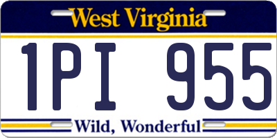 WV license plate 1PI955