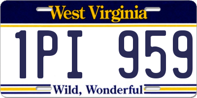 WV license plate 1PI959