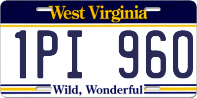 WV license plate 1PI960