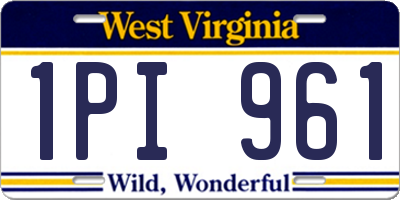 WV license plate 1PI961