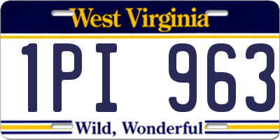 WV license plate 1PI963