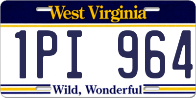 WV license plate 1PI964