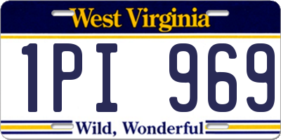 WV license plate 1PI969