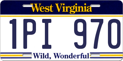 WV license plate 1PI970
