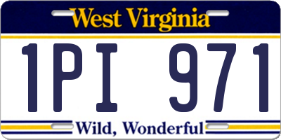WV license plate 1PI971