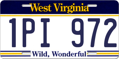 WV license plate 1PI972