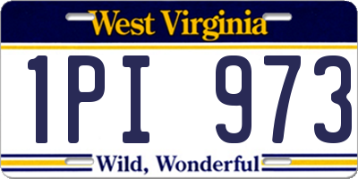 WV license plate 1PI973