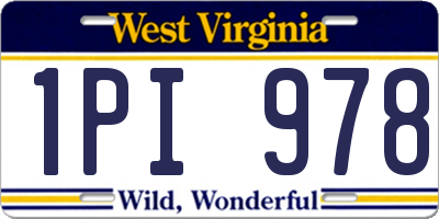 WV license plate 1PI978