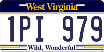 WV license plate 1PI979