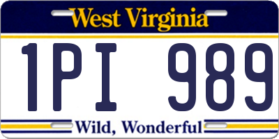 WV license plate 1PI989
